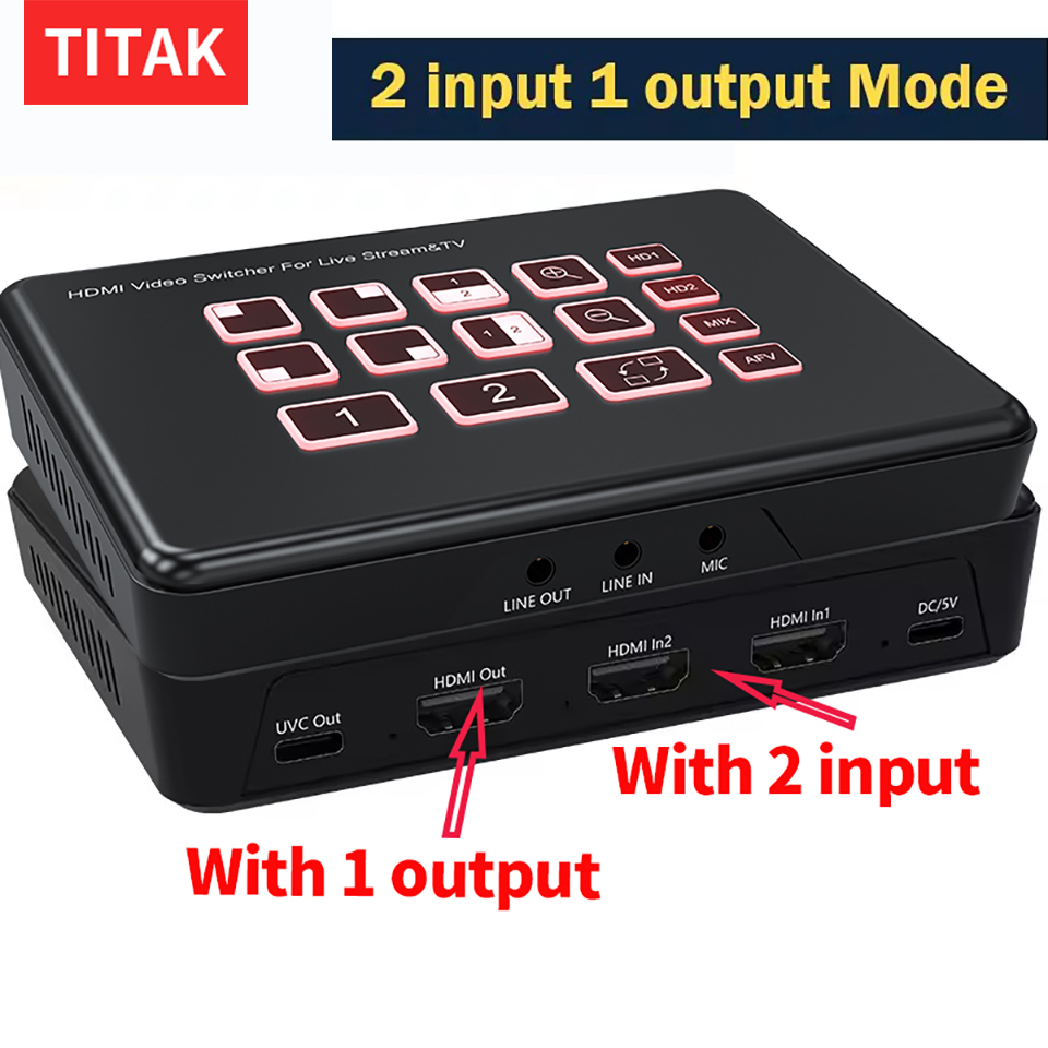 Usb C To Hdmi - 2-Way HDMI Live Streaming Video Mixer