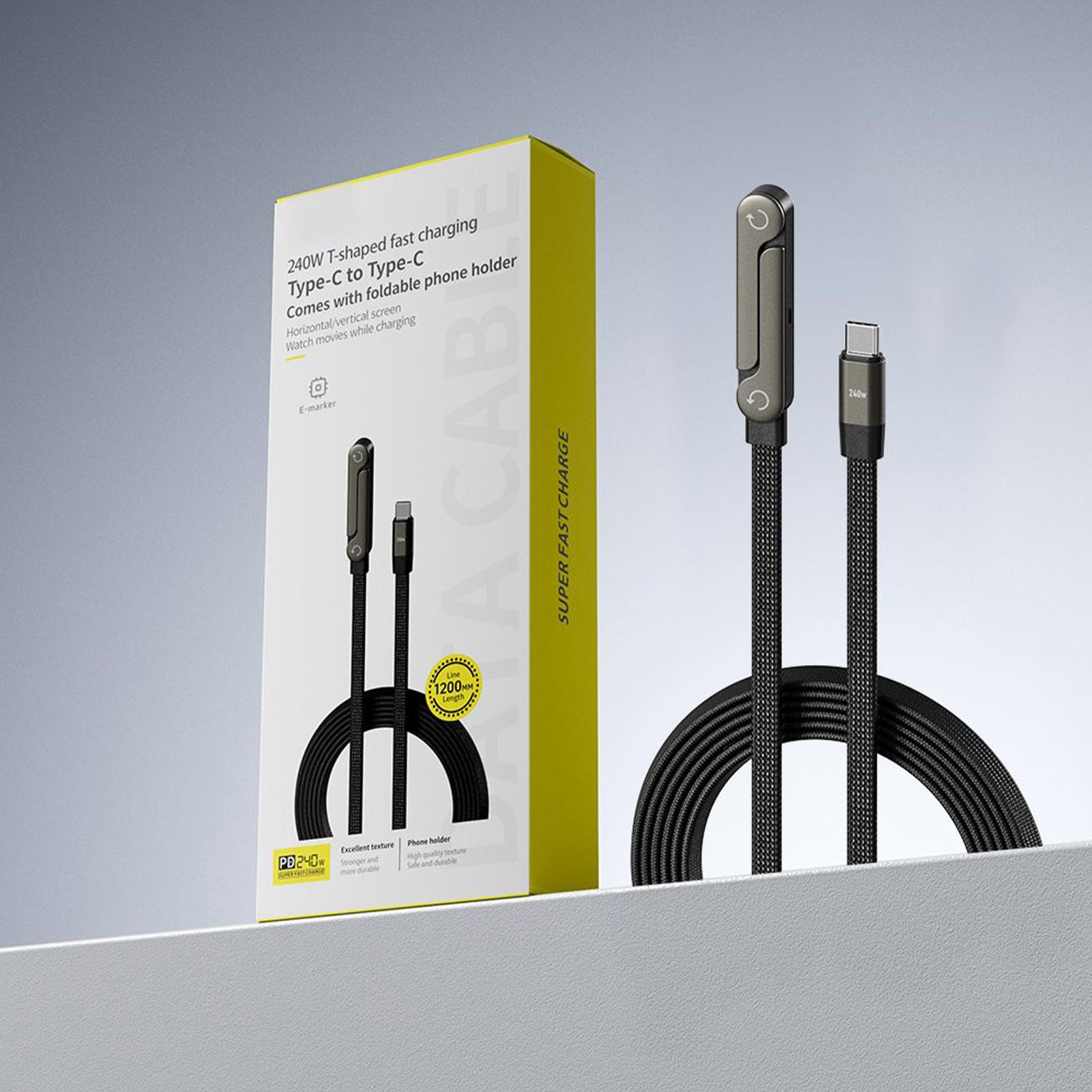 Tech Accessories For Home Office - Invisible Holder Charger Cable 2-in-1 Cellphone