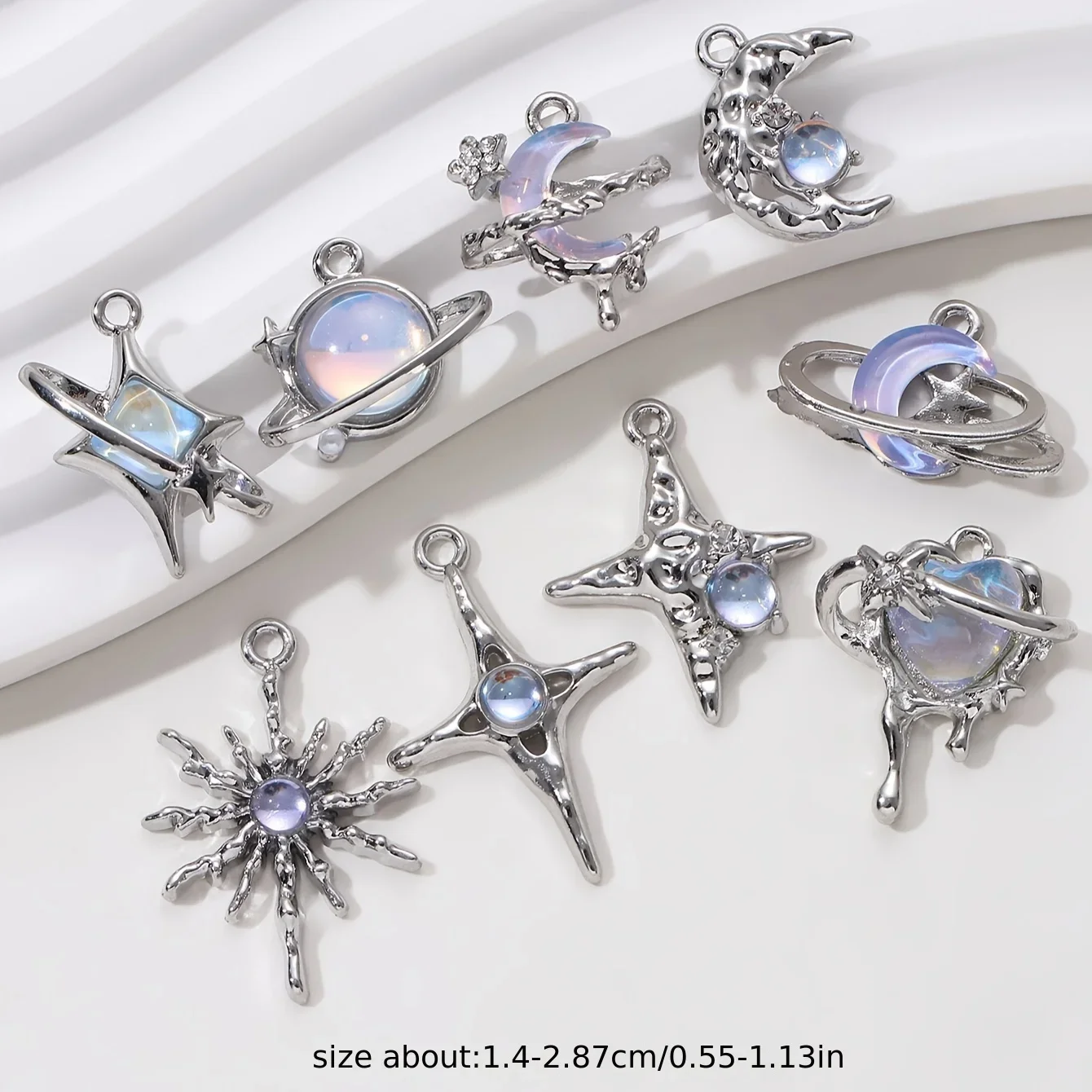 9pcs New Star Moon Enamel Char - Y2K Tech Accessories 评论和价格