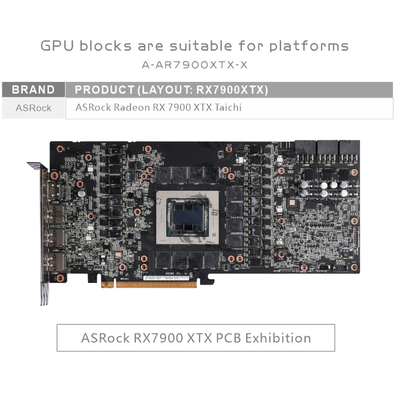 Bykski A-AR7900XTX-X GPU Water - Amd Vga Rx 7900 Xtx 评论和价格