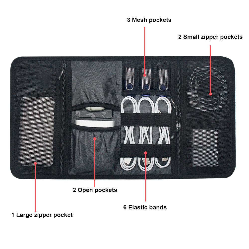 Tech Organizer Bag Cable Stora - Tech Accessories For Home Office 评论和价格