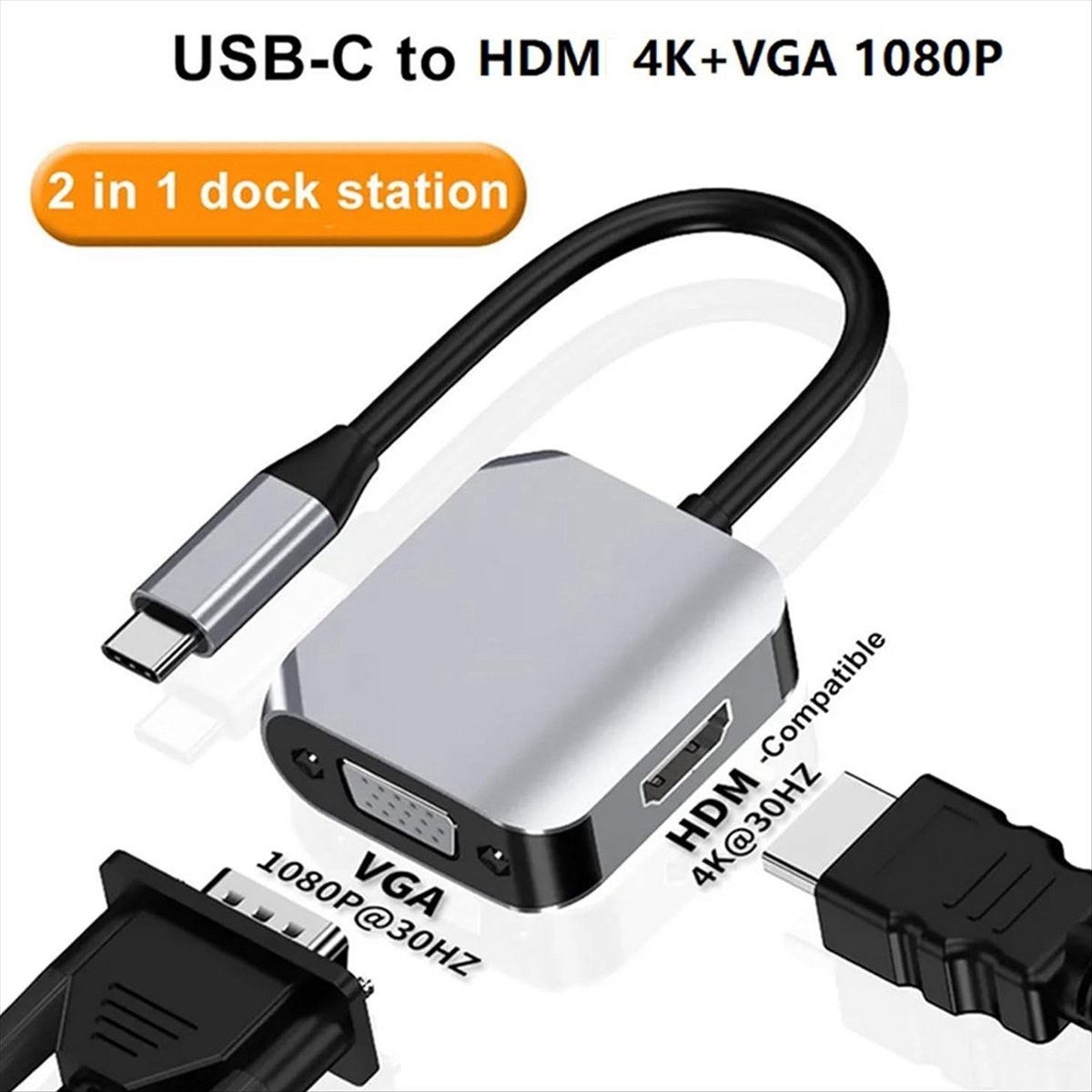 *A14E USB C Docking Station, 2 - Usb C To Hdmi 评论和价格