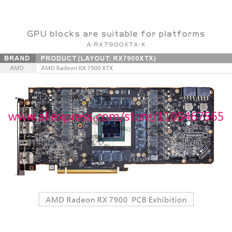 1PCS  A-RX7900XTX-X Water Bloc - Amd Vga Rx 7900 Xtx 评论和价格