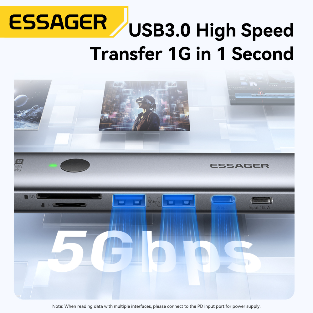Essager USB C HUB 4K 7-in-1 Ty - Usb C To Hdmi 评论和价格